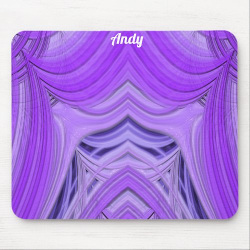 ANDY  Blue Lavender and Purple Design Mouse Pad