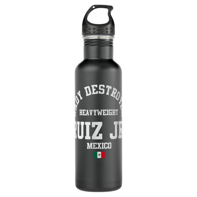 Andy Boxing Ruiz Jr Mexico Gym Heavyweight 489 Stainless Steel Water Bottle (Front)