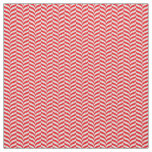 andy Cane Twist Geometric Red &amp; Cream Chevron Fabric