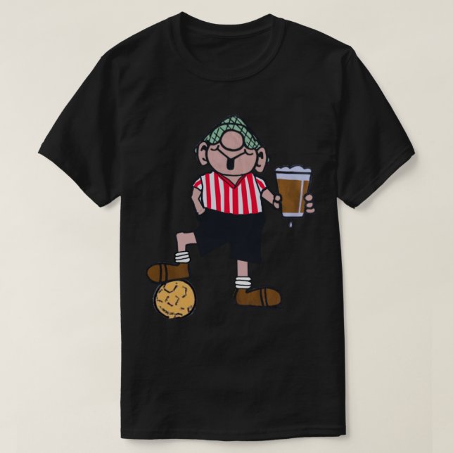 ANDY CAPP RED AND WHITE FOOTBALL SHIRT   (Design Front)