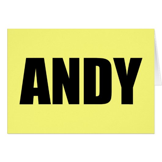 Andy Cards (Front Horizontal)