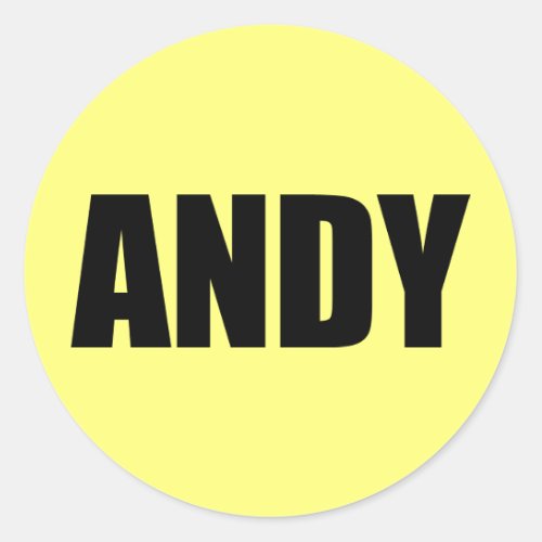 Andy Classic Round Sticker