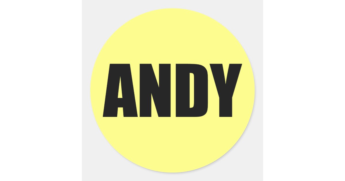 Andy Classic Round Sticker | Zazzle