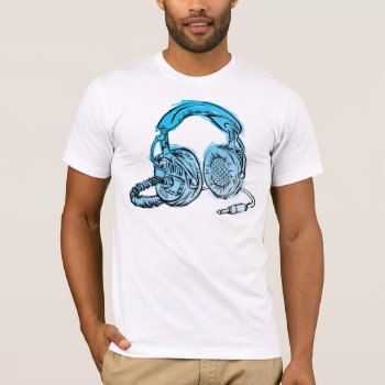 Andy Howell Headphones Sketch T-shirt by andyhowell at Zazzle
