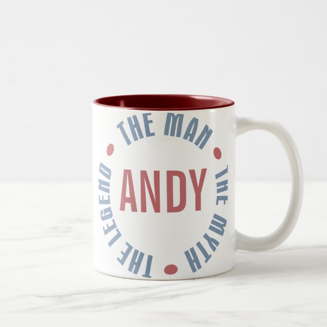 Andy Man Myth Legend Customizable Two-Tone Coffee Mug (Right)