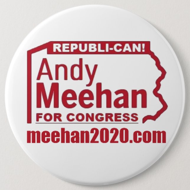 ANDY MEEHAN FOR CONGRESS REPUBLI-CAN! LOGO BUTTON (Front)