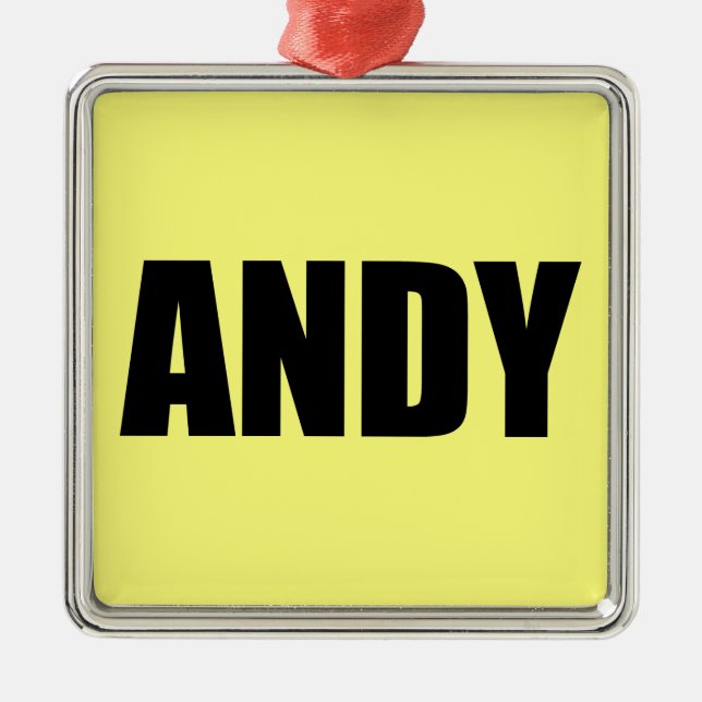 Andy Metal Ornament (Front)