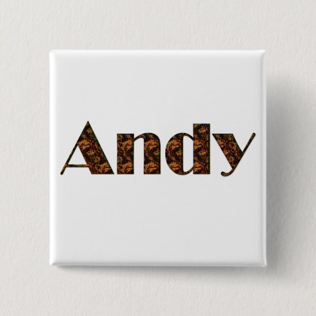 Andy Name-Branded Gift Item Pinback Button (Front)