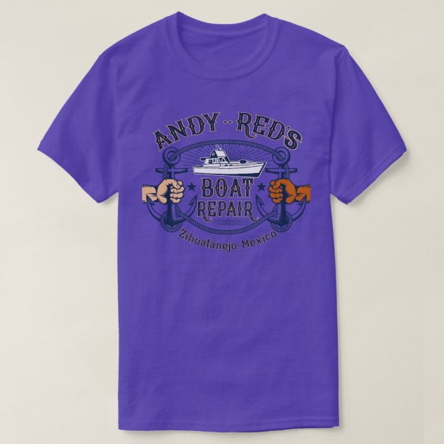 Andy Reds Boat Repair from Shawshank Redemption T-Shirt (Design Front)