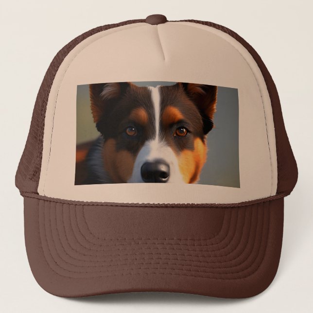Andy The Australian Blue Heeler, Trucker Hat (Front)