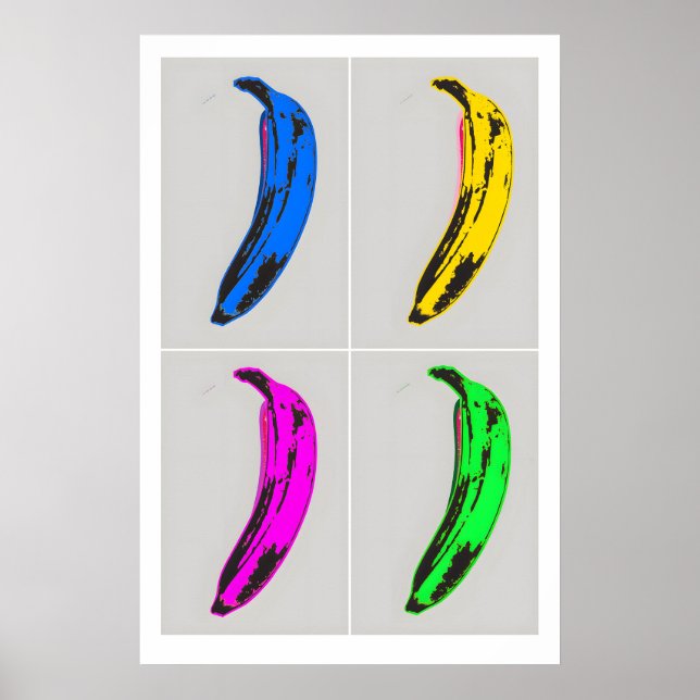 Andy Warhol Quad Bananas Art Print Vintage Po (Front)