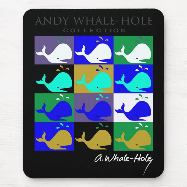 Andy Whale-Hole™_12 panel inverted color mousepad (Front)