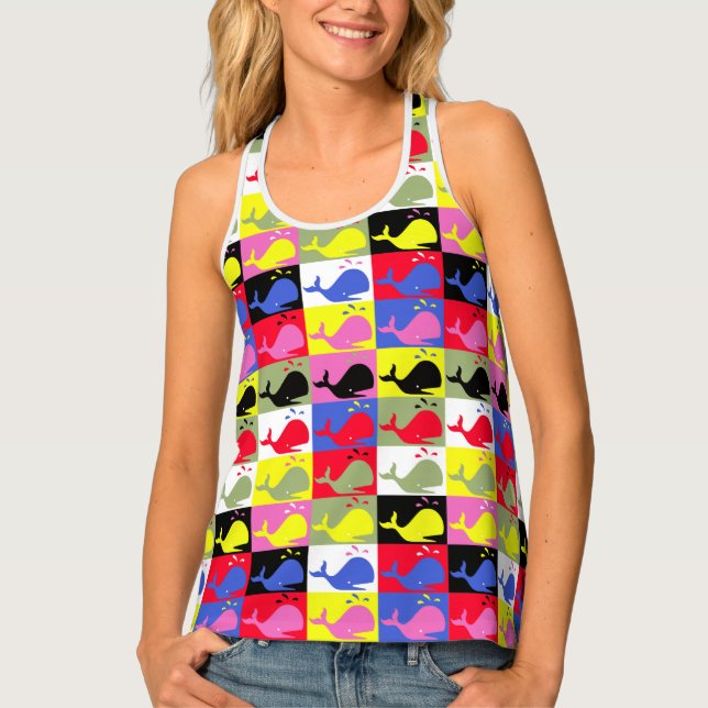 Andy Whale-Hole™_Pop Art pattern Tank Top (Front)