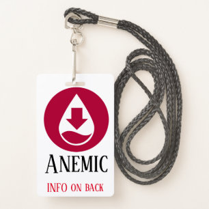 Anemic  Badge with lanyard