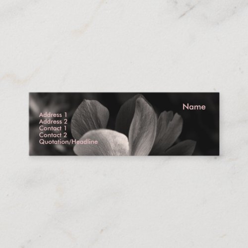 Anemone 2 Sepia Photograph Mini Business Cards