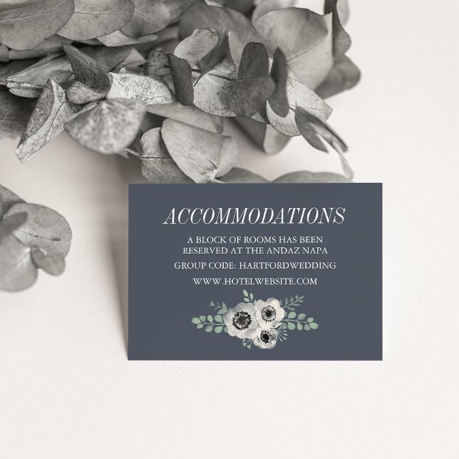 Anemone and Eucalyptus Hotel Accommodation Cards (Creator Uploaded)