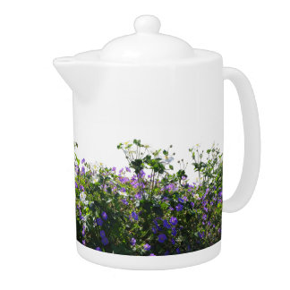 Anemone and Geranium Cust. Teapot