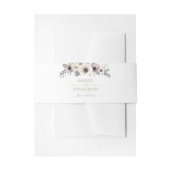 Anemone Bouquet Invitation Belly Band by Whimzy_Designs at Zazzle
