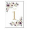 Anemone Bouquet Table Number Card
