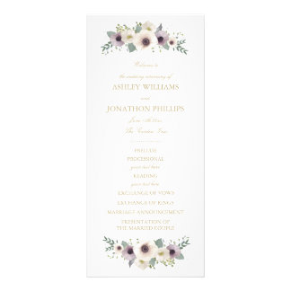 Anemone Bouquet Wedding Program