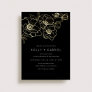 Anemone Bouquet Wedding Real Gold Foil Invitation