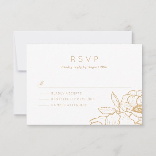 Anemone Bouquet Wedding RSVP