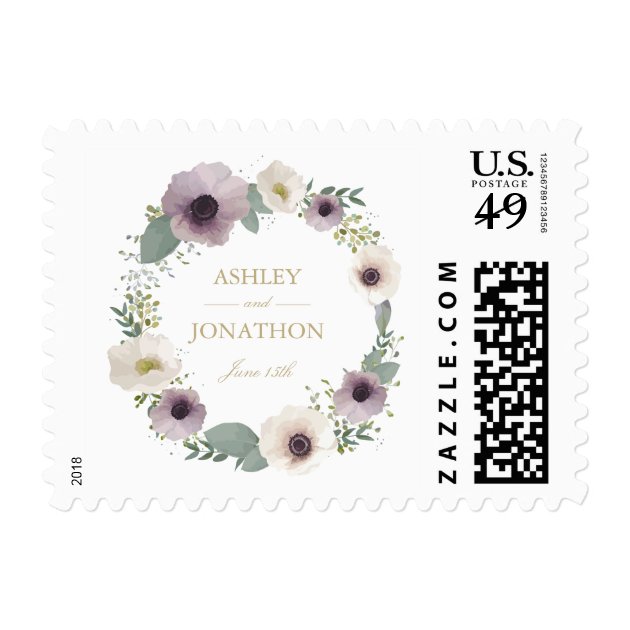 Anemone Bouquet Wedding Stamp