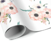 Anemone Bridal Shower Giftwrap Wrapping Paper (Roll Corner)