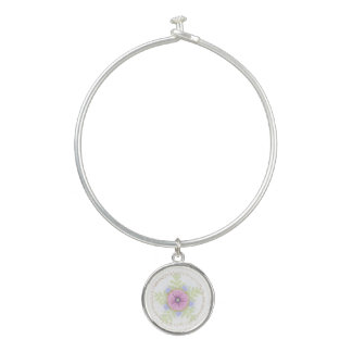 Anemone, Endive Flowers, Wormwood and Almonds Bangle Bracelet