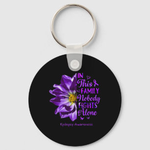 Anemone Epilepsy Awareness Costumes Nobody Fights Keychain