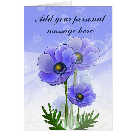 Anemone Flowers Cards (Front)