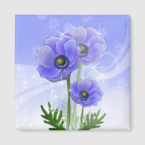 Anemone Flowers Magnet