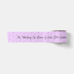 ~Anemone On Light Lilac Wedding Ribbon