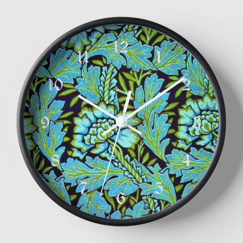 Anemone pattern by William Morris Clock