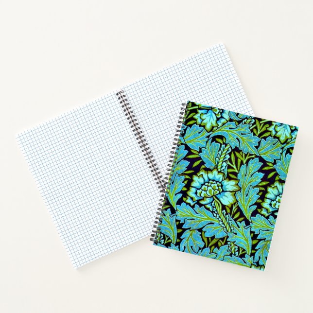 Anemone pattern by William Morris Notebook (Inside)