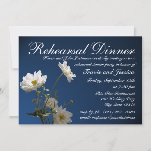 Anemone Rehearsal Dinner Cards