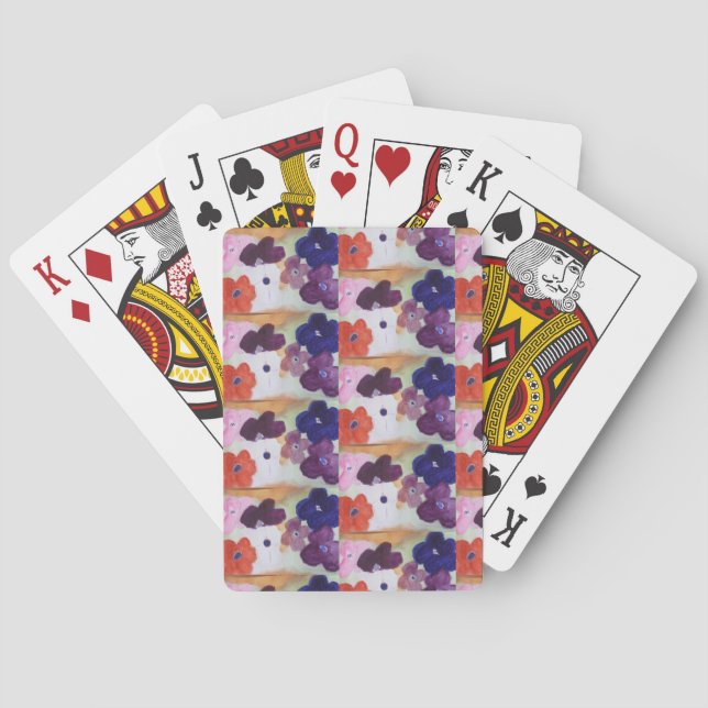 Anemone Spring Flowers  Poker Cards (Back)