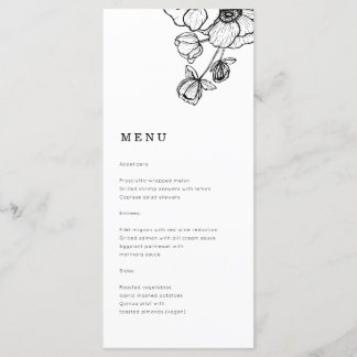 Anemone Wedding Menu
