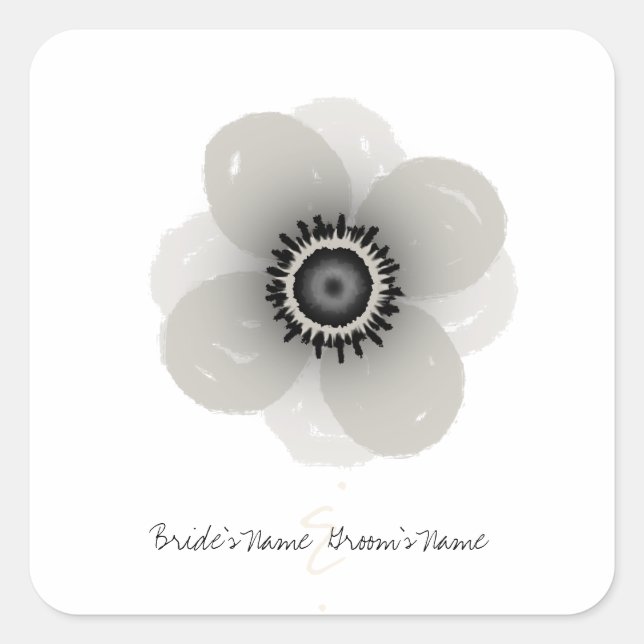 Anemone Wedding Sticker (Front)
