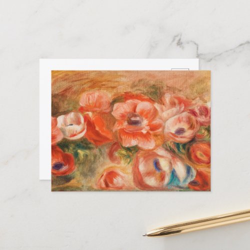 Anemones 2 by Auguste Renoir Postcard