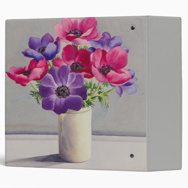 Anemones 3 Ring Binder (Back/Spine)