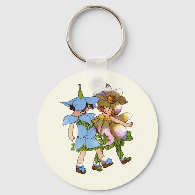 Anemones and Bluets Keychain (Front)