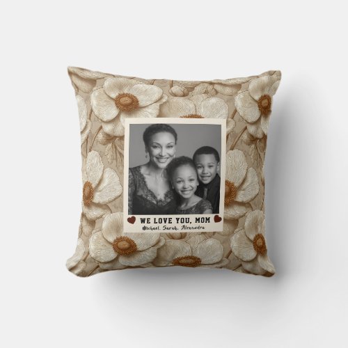 Anemones Bouquet Mummy Daughter Room Decor Classic Throw Pillow