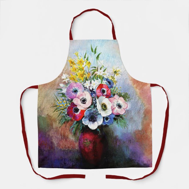 Anemones by Odilon Redon Apron (Front)
