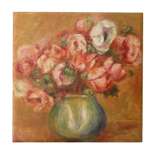 Anemones by Pierre-Auguste Renoir Ceramic Tile