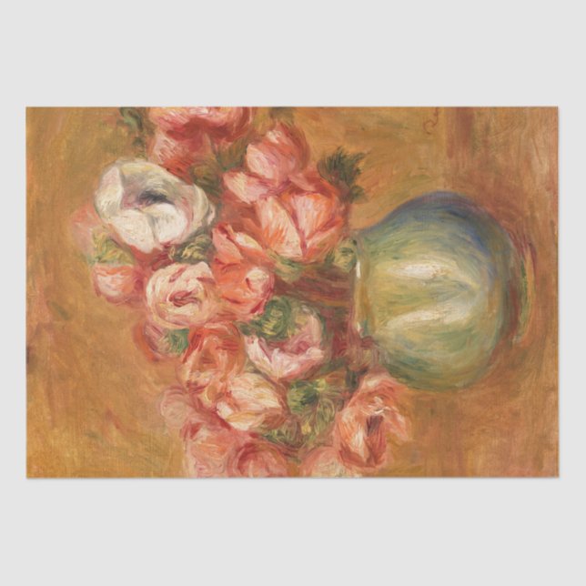 Anemones by Pierre-Auguste Renoir Tissue Paper (Front)