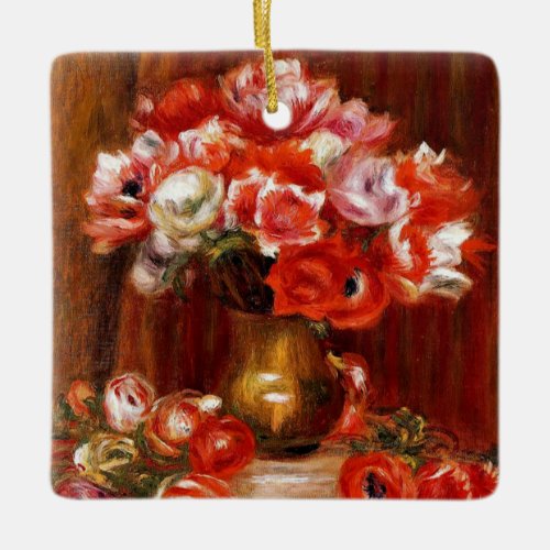 Anemones by Pierre Renoir Ceramic Ornament