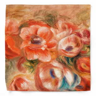 Anemones by Renoir Impressionist Painting Bandana