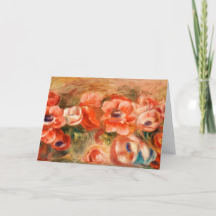 Anemones by Renoir Impressionist Painting Card