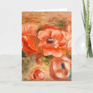 Anemones by Renoir Impressionist Painting Card